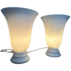 2x Vintage Opaline Vaaslampen thumbnail 1