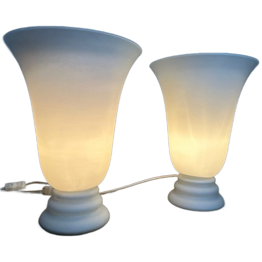 2x Vintage Opaline Vaaslampen 1