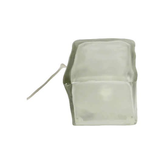 Ikea - Kubuslamp - Iviken - Ijsklontje - Frosted Glass - Model B002 - 1990'S 1