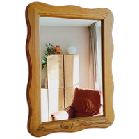 Vintage Spiegel Hout Wave Golfrand