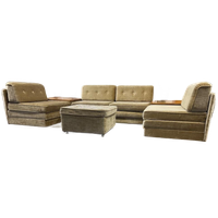Vintage 4 Delige Modulaire Salon / Zetel Met 2 Hoekelementen