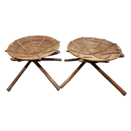 Vintage Rotan Krukjes Uit Afrika 1
