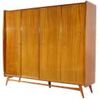 Vintage Scandinavisch Design 4-deurs Kledingkast In Teak, 1960s thumbnail 1