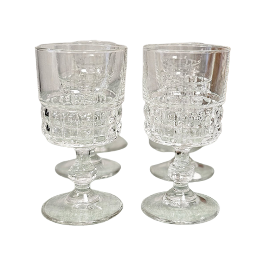 Vintage Portglaasjes Luminarc France (6x) 1