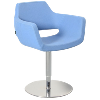 Deberenn Nano Kruk, Blauw, Draaibaar + Hoogte Instelbaar Onderstel
