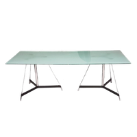 Italian Tripod Table / Mat Glass Table Top / Gabriel Teixidós