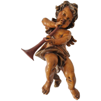 Beautiful Vintage Mid Century Angel Wall Sculpture Polychrome French
