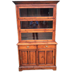 Teakhouten Vitrinekast Servieskast Buffetkast Boekenkast. V thumbnail 1
