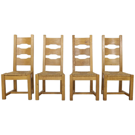 Set Van 4 Eetkamerstoelen Brutalist 1970s 1