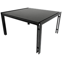 Zwart Granieten Bijzettafel Of Salontafel Uit De 1980’S