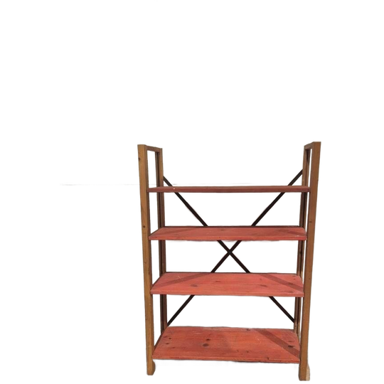 Vintage Stelling Kastje Hout Boekenkastje 1