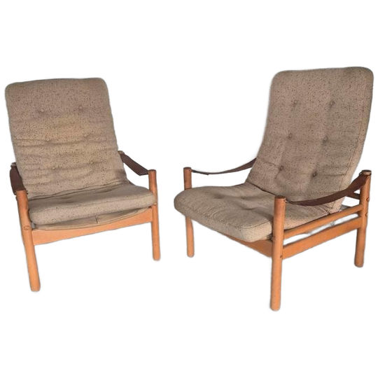 Bror Boije Voor Dux Safari Junker Stoelen Vintage Zweden 1