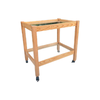 Trolley / Bar Cart / Roltafel Pinewood Glas