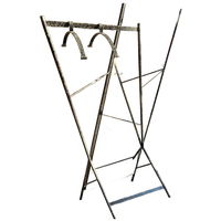 Memphis-style Metal Mirror Coat Stand (1980s)