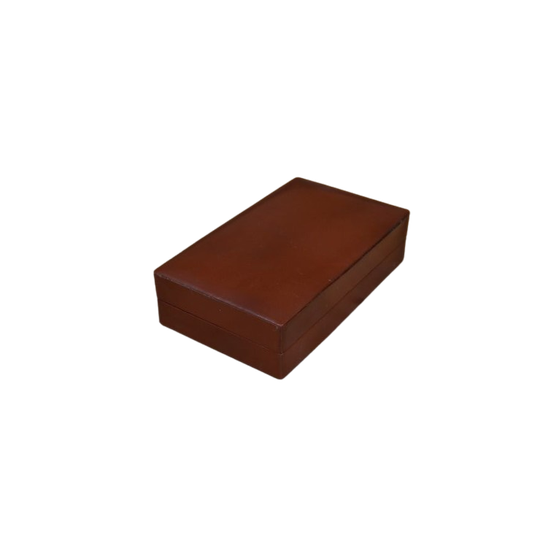 Retro Opbergkistje Met Leer Overtrokken 1