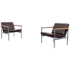 1960’s Pair Of Italian Design Architectural Armchairs / Fauteuils thumbnail 1