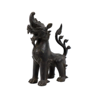 Aziatische Bronzen Foo Dog Komainu Guardian Lion China