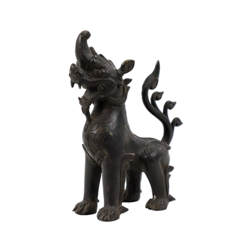 Aziatische Bronzen Foo Dog Komainu Guardian Lion China