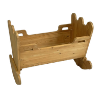 Xl Houten Poppenwieg Schommelbedje