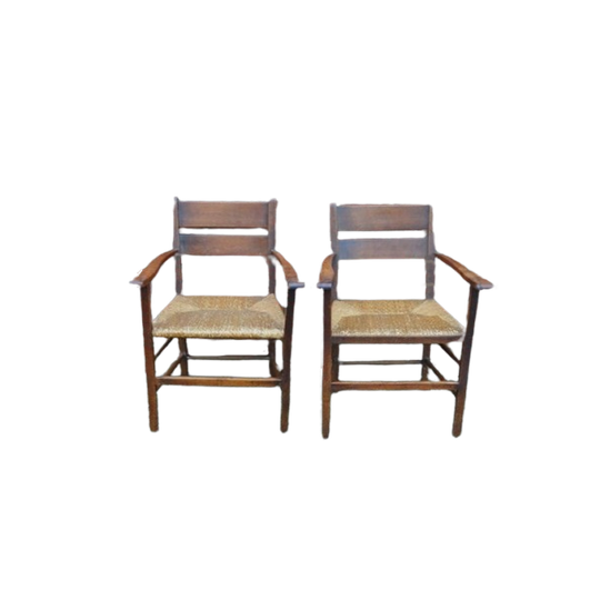 Oude Armfauteuil Set Van 2 1
