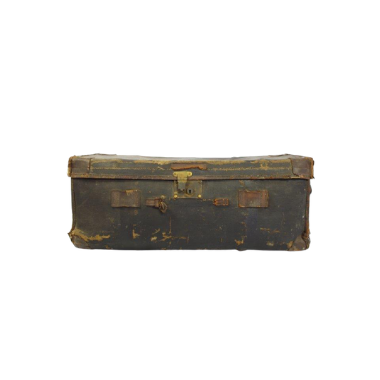 Vintage Oude Leren Koffer | Hutkoffer 1