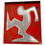 Keith Haring La Linea Lamp Osvaldo Cavandoli Zilver (nieuw In Originele Verpakking) thumbnail 1