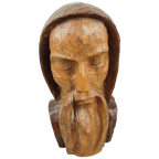 Houten Beeld Buste / Hoofd thumbnail 1