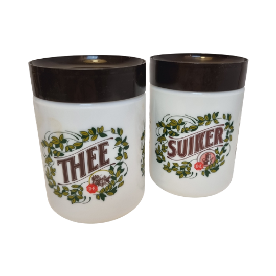 Voorraadpotten Melkglas Douwe Egberts 1