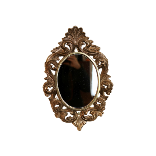 Rococo Vergulde Bronzen Spiegel 1