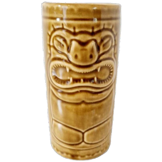 Retro Vaas Okergeel Tikibar Fifties Stijl 1