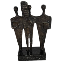 Ontwerper Onbekend - Zwaar Bronzen Beeld - Marmeren Sokkel - 1990'S
