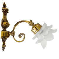 Vintage Mid-century Messing Barok Rococo Wandlamp Roos 1950’s