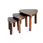 Set Vintage Bijzettafeltjes Nesting Tables Jaren 70 Brutalist thumbnail 1