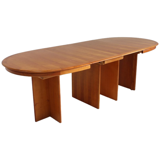Vintage Oval Extendable Dining Table 1960s 1