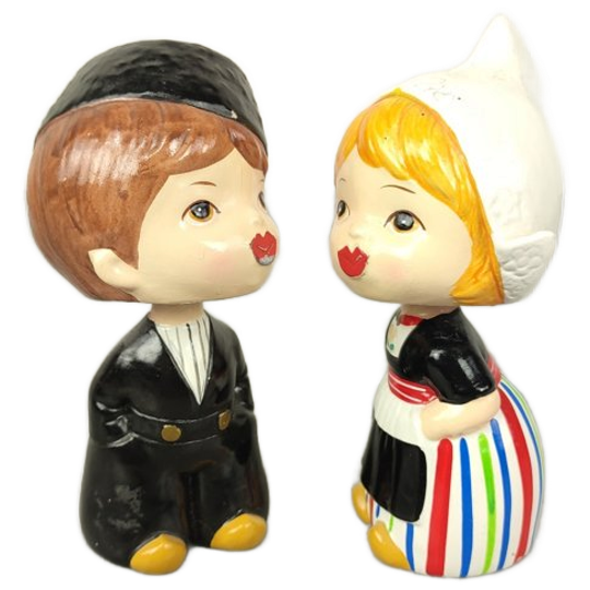 Koppel Bobblehead Kus Poppetjes 1