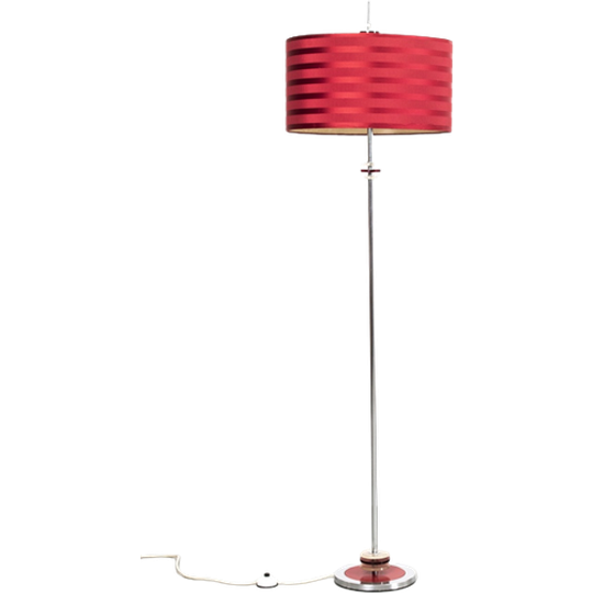 Vloerlamp Met Gestreepte Rode Kap 60287 1