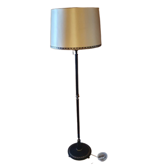 Klassiek - Vloerlamp - Staande Lamp - Met Leder Omkleed -1950 1