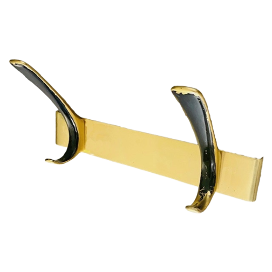Vintage Goudkleurige Metalen Kapstokje Hollywood Regency Jaren 60 1