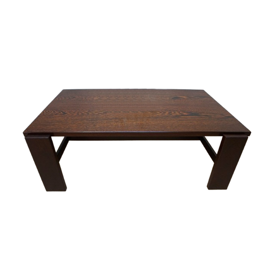 Wenge En Wit Formica Salontafel Met Omkeerbaar Blad, Nederland Jaren 60 1