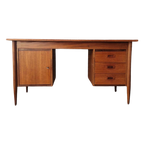 60'S Vintage Bureau Deens Bureau Teakhouten Desk thumbnail 1