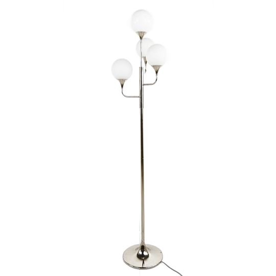 Vintage Chrome Sciolari Floor Lamp, 1970s , Italy 1
