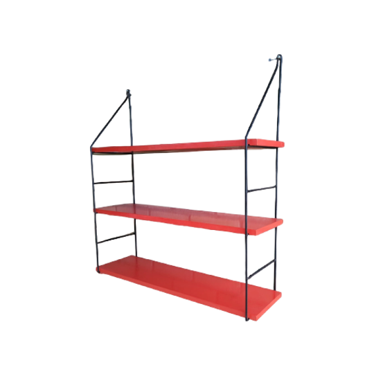 Wandmeubel Rode Planken 1