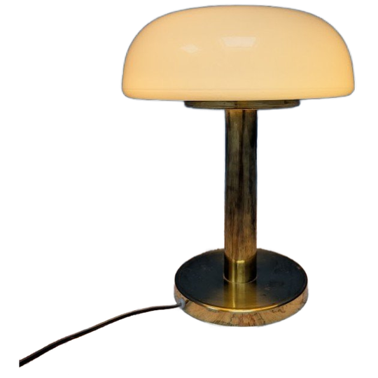 Vintage Glazen Tafellamp, Deens Design 1