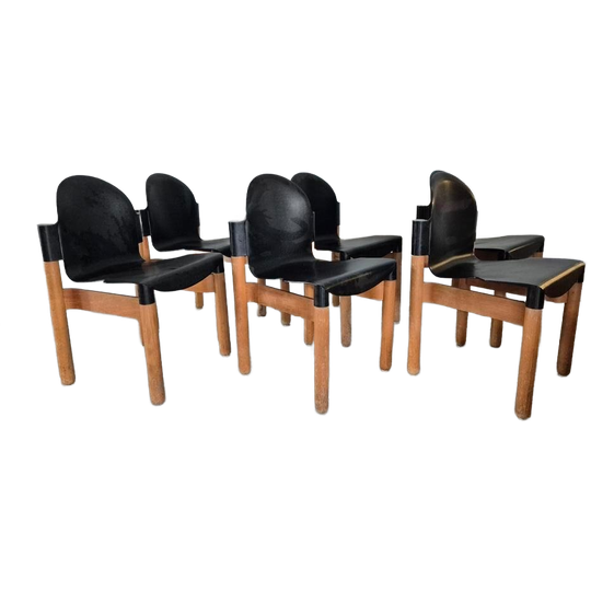 6 X Gerd Lange Voor Thonet 1973 Flex Stoelen 1