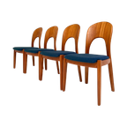 Set Van Vier Niels Koefoed Stoelen Blauw, 1960’S thumbnail 1