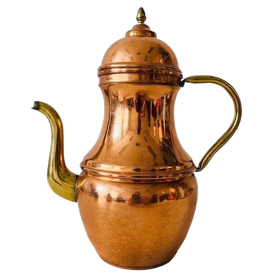 Vintage Theepot Koper En Messing 1