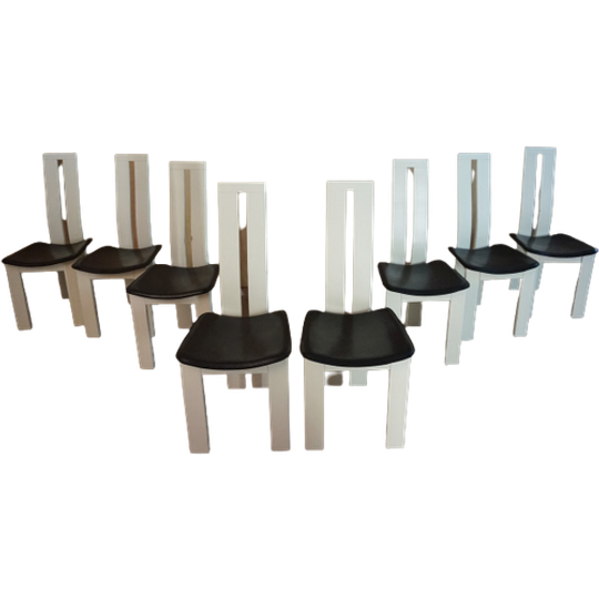 8 Italiaanse Vintage Mid-century Stoelen Pietro Costantini 1