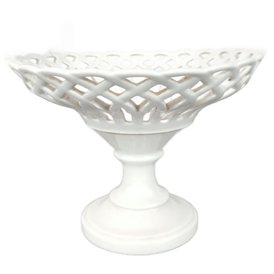 Antieke Franse Fruitschaal Op Voet 1