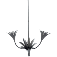 Unieke Vintage Metalen Hanglamp Fleur France ‘60