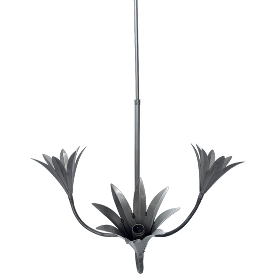 Unieke Vintage Metalen Hanglamp Fleur France ‘60 1